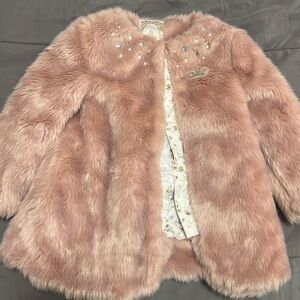 Disney princess fur pink coat
